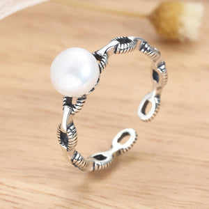 Sterling Silver Pearl Ring