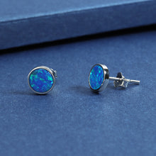 Load image into Gallery viewer, Blue Opal Earrings