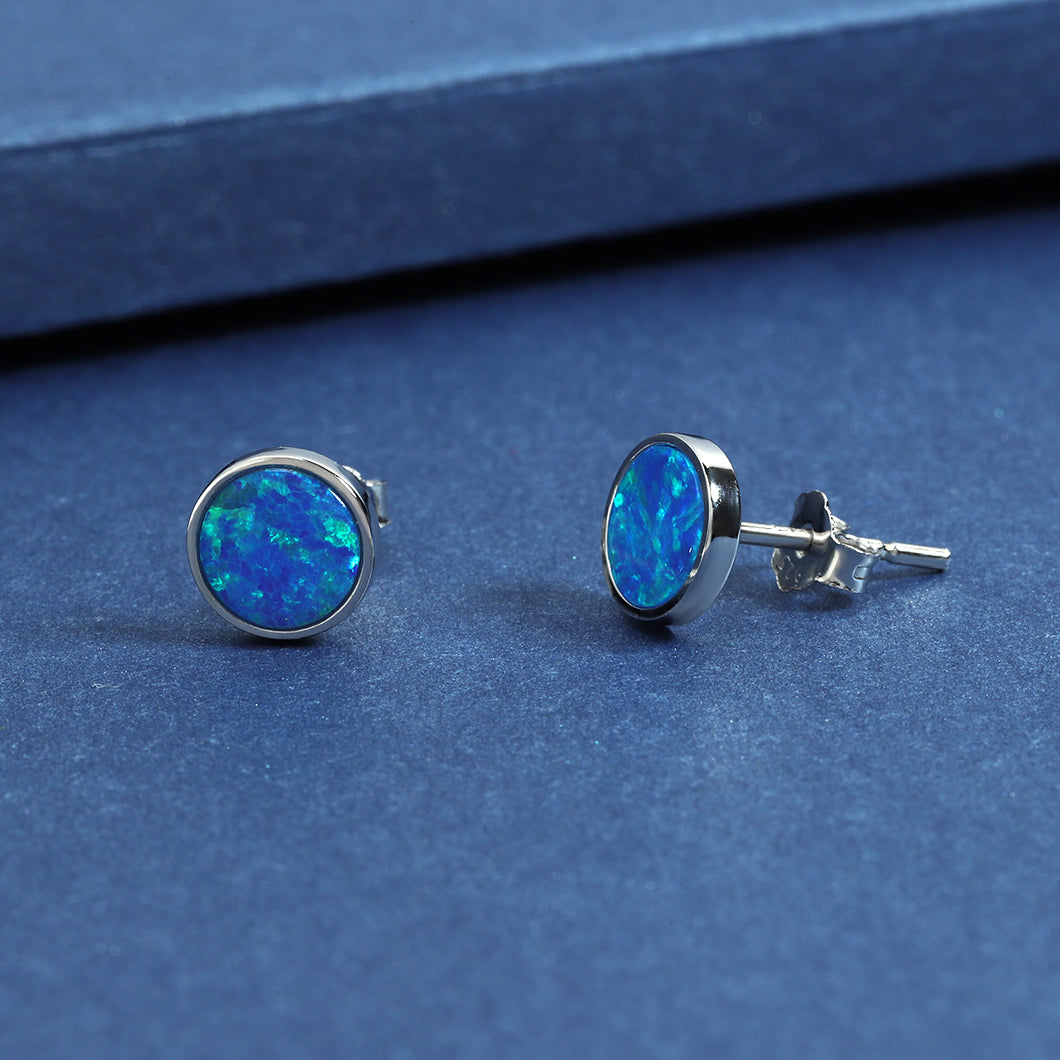 Blue Opal Earrings