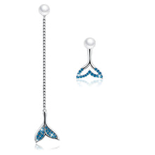 Load image into Gallery viewer, Mermaid tail hanging Earrings